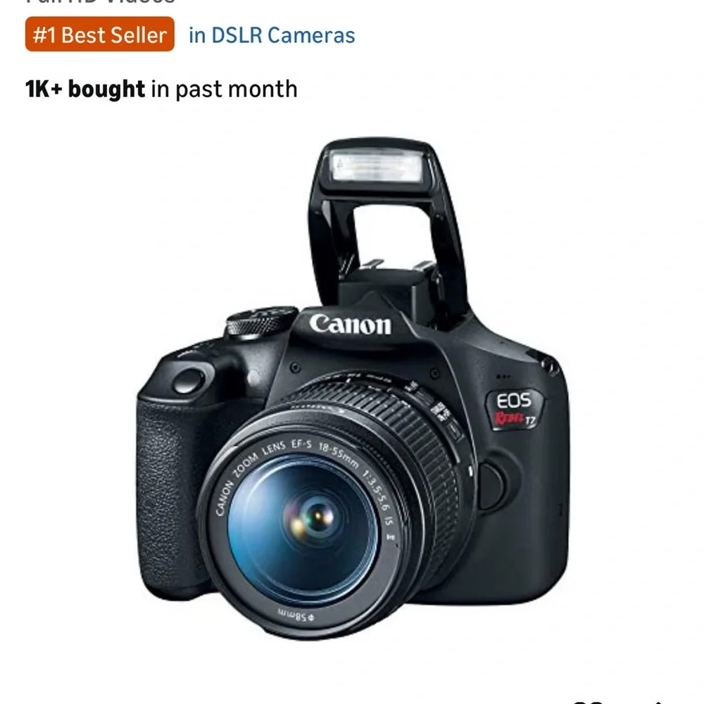 Canon EOS Rebel T7 DSLR Camera with 18-55mm Lens - Black !!!ONLY USED ONCE!!!